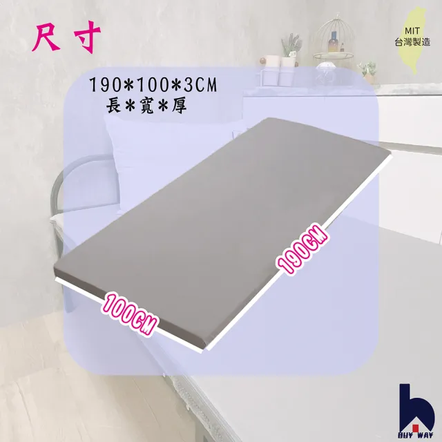 【百崴收納】附台灣製床墊100*198CM 單人加大摺疊床(摺疊鐵床/宿舍床/折合床/床架/午休床)