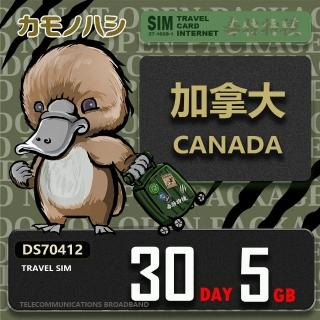 【platypus 鴨嘴獸】Travel Sim 加拿大 30天5GB 上網絡卡