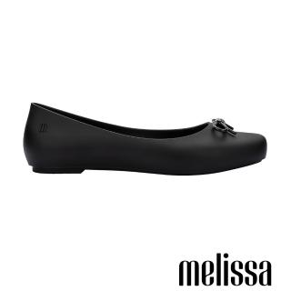 【Melissa】優雅簡約蝴蝶結娃娃鞋(黑色)