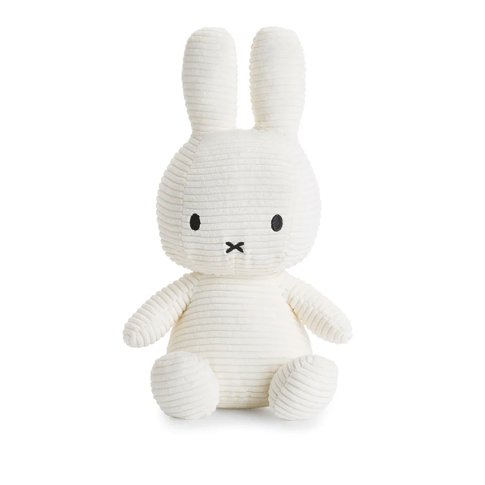 【BON TON TOYS】Miffy米菲兔ECO燈芯絨填充玩偶-白(33cm玩偶、娃娃、公仔)