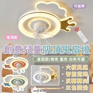 【LADUTA 拉布塔】兒童吸頂燈 家用風扇燈 DC吊扇 遙控吊扇燈(電風扇 循環扇 吸頂燈)