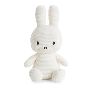 【BON TON TOYS】Miffy米菲兔ECO燈芯絨填充玩偶-白(50cm玩偶、娃娃、公仔)