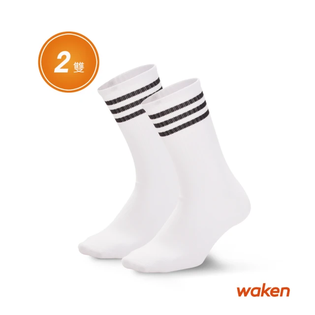 Waken 2雙組 純棉復古中筒襪(襪子/男襪/女襪/中筒襪/潮流襪/休閒襪/長襪/手工對目/威肯 G912)