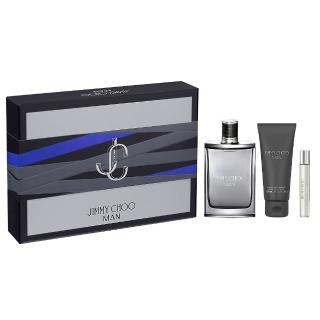 【JIMMY CHOO】Jimmy Choo Man 同名男性淡香水禮盒(專櫃公司貨 淡香水100ml+淡香水7.5ml+沐浴精100ml)