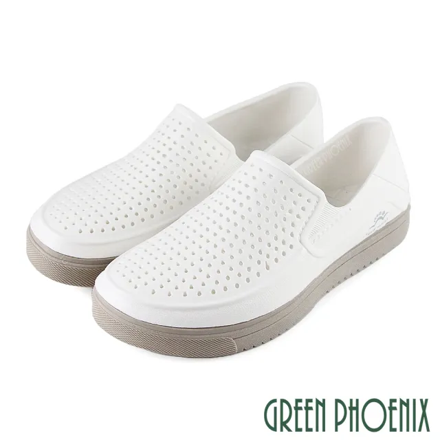【GREEN PHOENIX 波兒德】男鞋 洞洞鞋 雨鞋 防水 水鞋 休閒鞋 便鞋 輕量(藍色、白色、黑色/39-44)