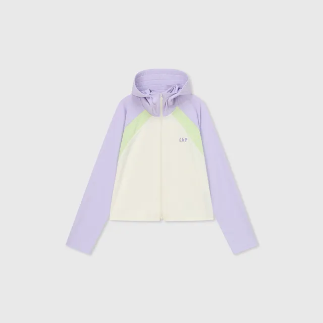 【GAP】女童裝 Logo防曬連帽外套-紫色(545485)