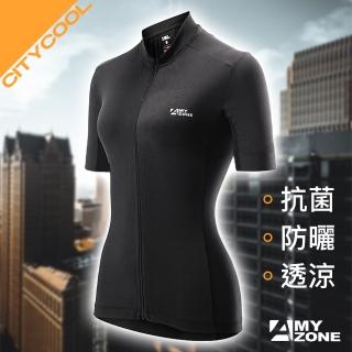 【A-MYZONE】立體剪裁低風阻 女款短袖自行車衣/競賽車衣/訓練車衣/春夏車衣(抗菌布料/雷射切割/防曬)