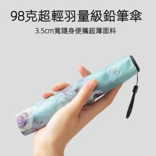 【L‘ANDYA x 臺灣好購】日式碳纖維輕量羽毛傘 98g(超輕折疊傘 晴雨傘 遮陽傘 摺疊傘 迷你傘 防曬傘)