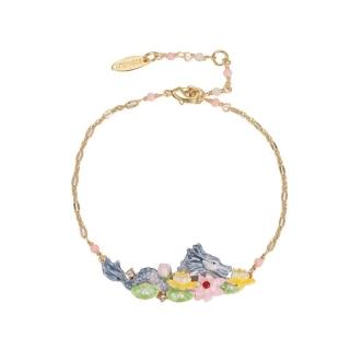 【巴黎精品】現貨+預購 手鍊琺瑯手鏈(青龍荷葉蓮花珍珠女飾品a1gf34)