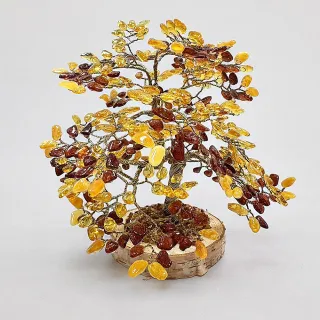 波蘭天然琥珀蜜蠟樹(420片)