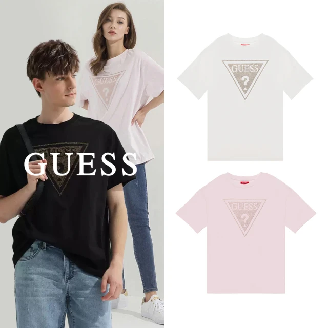 GUESS 清新花朵LOGO短T(兩色可選) 推薦