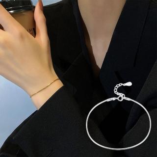 【KT DADA】包包 純銀手鍊 細蛇骨手鍊 閨蜜手練 手鍊女 手鏈 銀手鍊 韓國手鍊 ins手鍊 小眾設計 疊戴