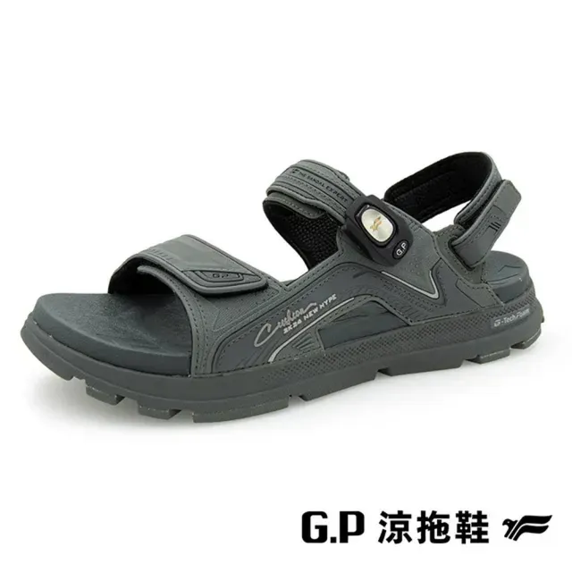 【G.P】啟蒙 涼鞋男段 舒適彈力涼鞋 輕量 舒服 男鞋 綠色(G9592M-60)