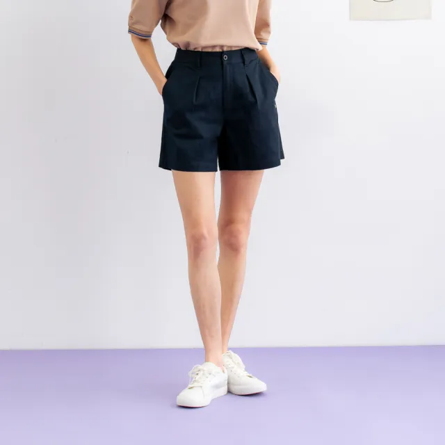 【Arnold Palmer 雨傘】女裝-百搭休閒短褲(3色)