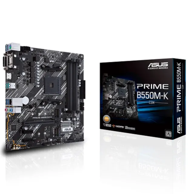 【ASUS 華碩】M+U組合★PRIME B550M-K/CSM主機板+AMD  Ryzen R5-7600 CPU