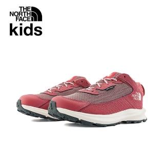 【The North Face 官方旗艦】北面兒童紅色DryVent防水透氣徒步鞋｜5LXG7I0(登山鞋/健行鞋)
