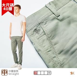 【NST JEANS】法式卡其綠 微光絲滑輕薄 男斜口袋紳士休閒褲-中腰直筒 臺製 大尺碼(395-66832)
