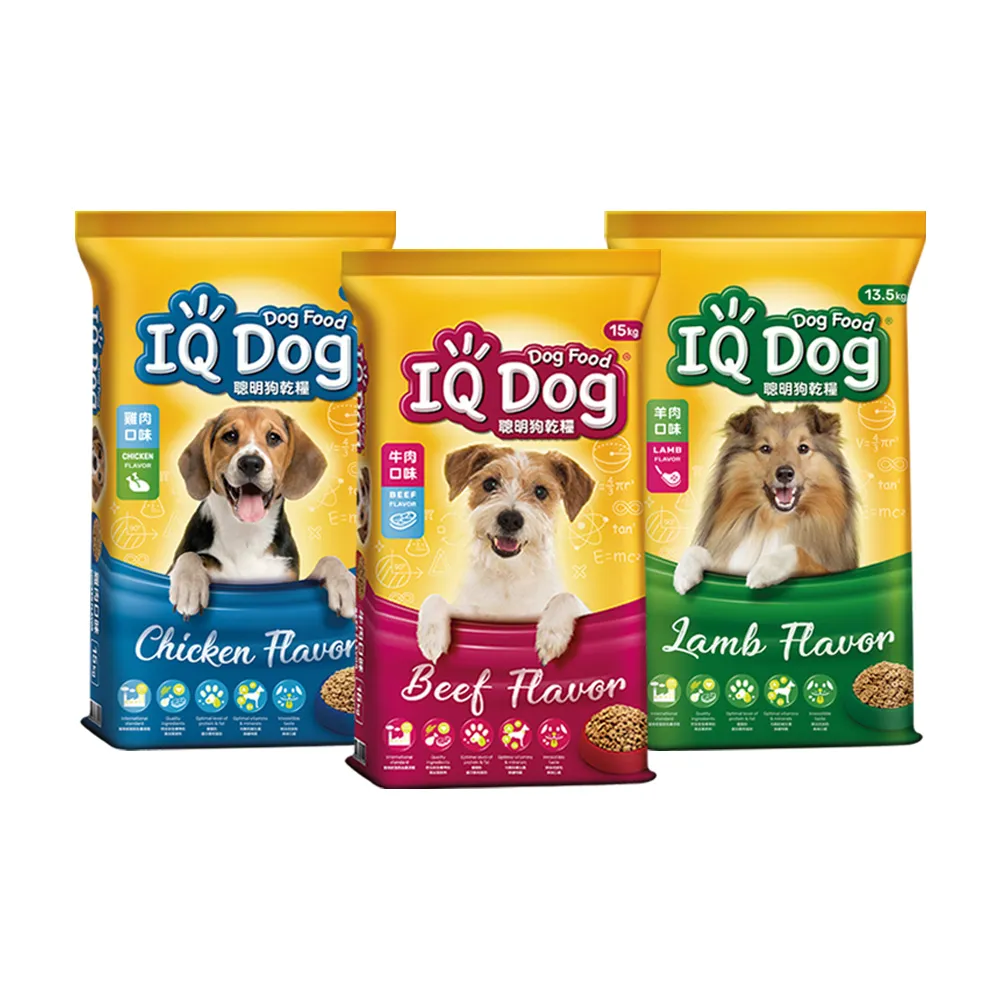 【IQ DOG】聰明狗乾糧-多種口味 13.5-15KG(狗飼料/成犬)