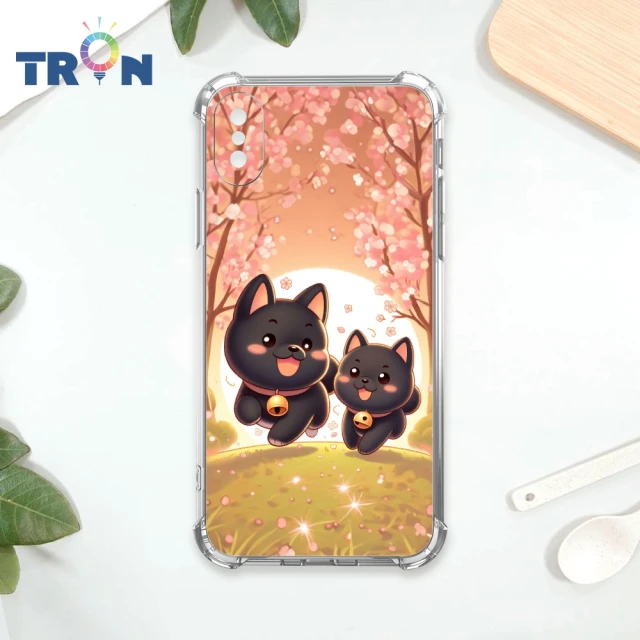 TRON IPhone X/XS/XR/XS MAX 櫻花柴犬系列 四角防摔殼 手機殼