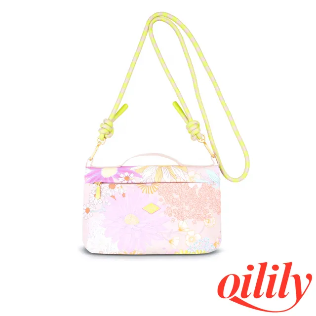 【Oilily】雙11 荷蘭品牌 Lucia 肩背包(粉色)
