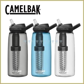 【CAMELBAK】1000ml LifeStraw濾心 eddy+多水吸管水瓶RENEW(RENEW水壺/補水/過濾/安心)