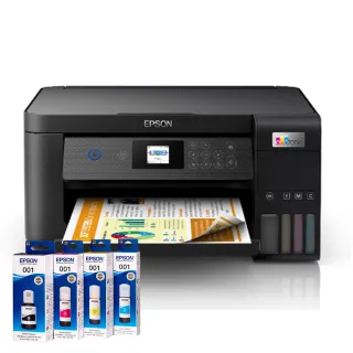 【EPSON】搭1組T03Y原廠1黑3彩墨水★L4260 高速三合一WIFI連續供墨印表機(2年保固組)