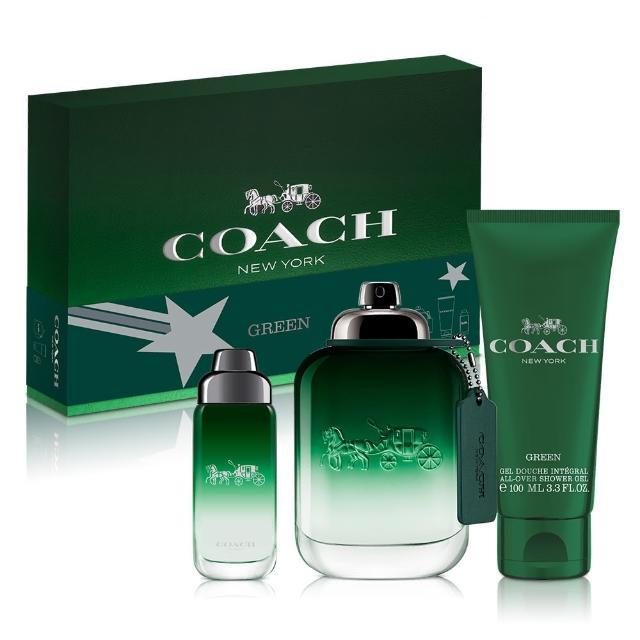 【COACH】時尚都會男性淡香水禮盒-淡香水100ml+淡香水15ml+沐浴精100ml(專櫃公司貨)