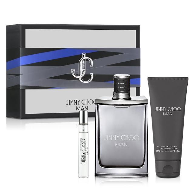 【JIMMY CHOO】同名男性淡香水禮盒-淡香水100ml+隨行香氛7.5ml+沐浴精100ml(專櫃公司貨)