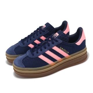 【adidas 愛迪達】休閒鞋 Gazelle Bold W 女鞋 黑 粉 厚底 麂皮 三條紋 復古 愛迪達(IG4390)