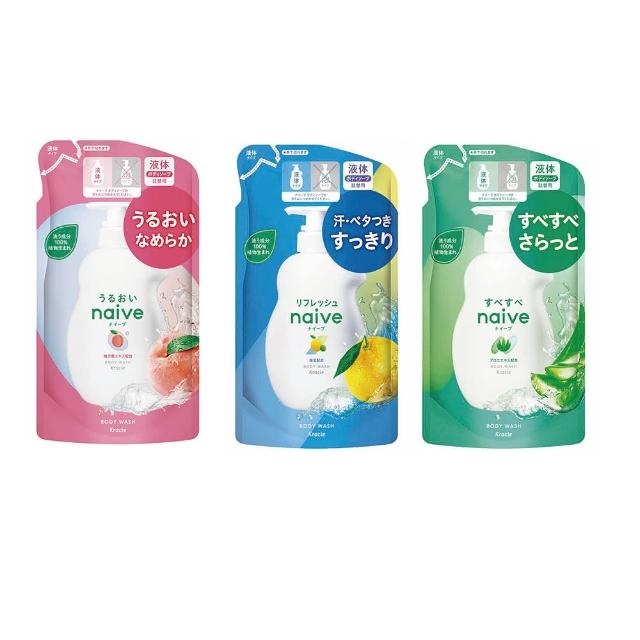 【Kracie 葵緹亞】日本 Naive 保濕溫和沐浴乳補充包(360ml/380ml/平輸商品)