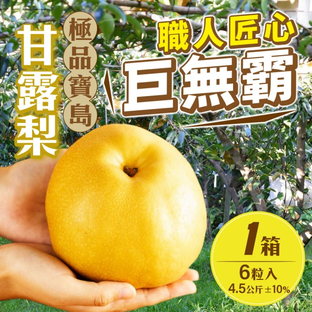 雪莉朵辣 苗栗甘露梨五粒裝/箱(6公斤±10% x2箱) 推