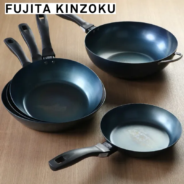 【藤田金屬】職人製平底鐵鍋 深煎鍋 26cm 日本製 IH爐可用鍋(不挑爐具 無塗層)