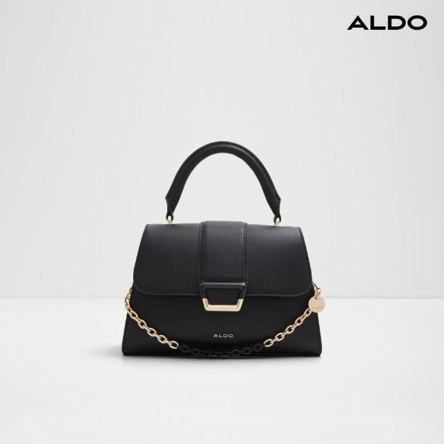 【ALDO】雙11★MALLILA-獨特梯形設計斜跨手提包(黑色)