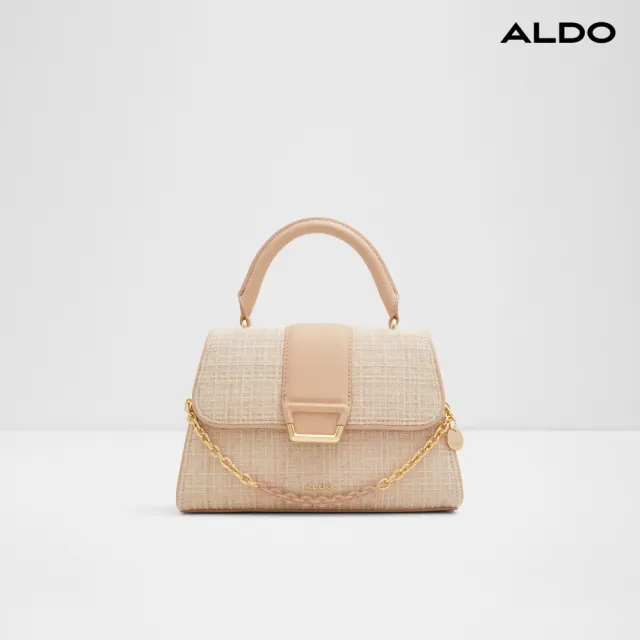 【ALDO】MALLILA-獨特梯形設計斜跨手提包(淺粉紅色)