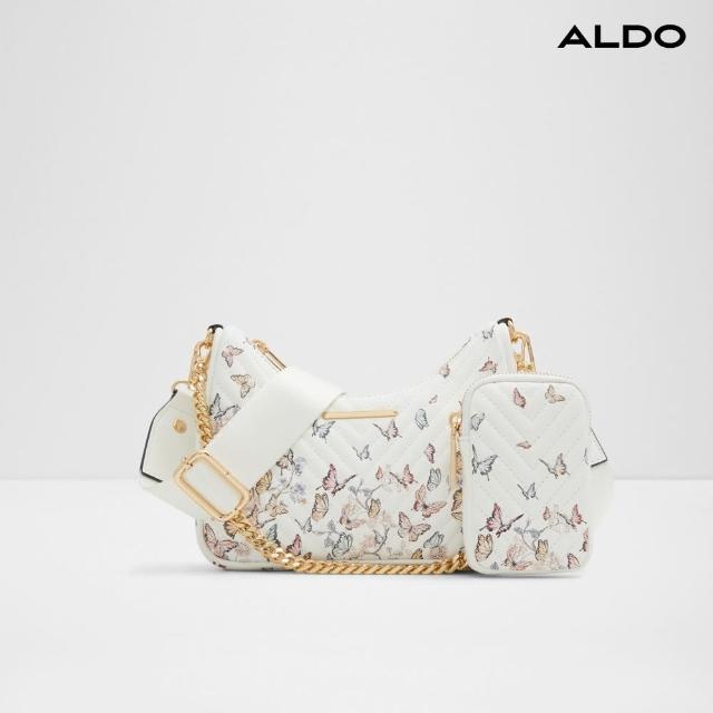 【ALDO】KITTANI-多功能甜美蝴蝶圖樣肩背斜背包(白色)