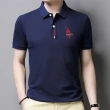 【Billgo】馬術刺繡短袖POLO衫｜透氣棉質男款上衣 比爾購服飾 L-4XL 四色(質感、親膚、百搭)