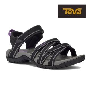 【TEVA】女涼鞋 水陸多功能運動涼鞋/雨鞋/水鞋 Tirra 原廠(黑/紫-TV4266BKGY)