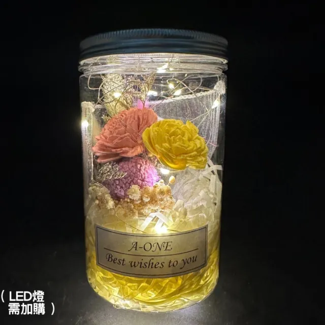 【A-ONE 匯旺】畢業玫瑰小花罐 索拉花乾燥花 紫永生球花 滿天星 乾燥花束 不凋花瓶