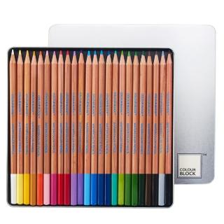 【COLOUR BLOCK】24色水性色鉛筆鐵盒繪畫套組(彩色鉛筆 美術色鉛筆 寫生 開學文具 畫畫禮物)