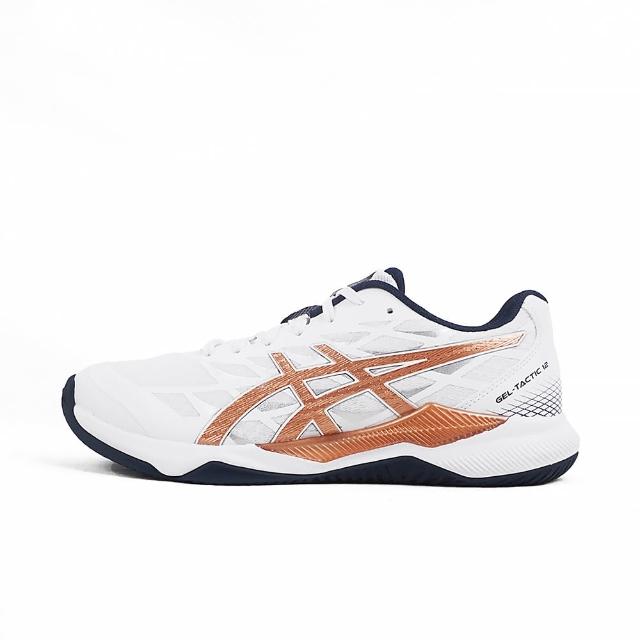 【asics 亞瑟士】Gel-tactic 12 2E 男女 排球鞋 中性款 寬楦 支撐 白金(1073A071-101)
