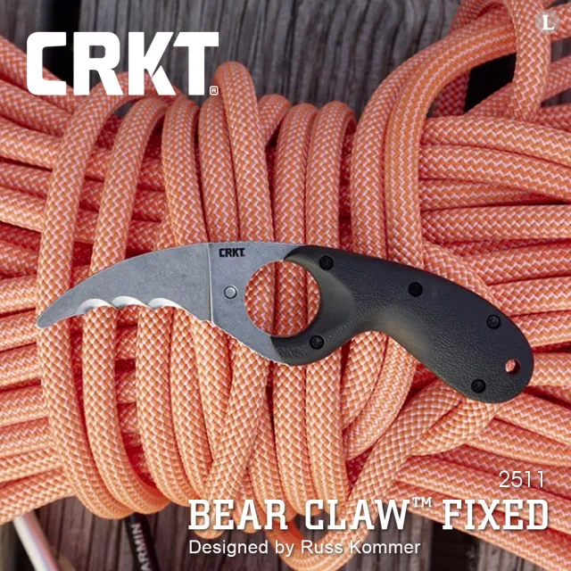 【CRKT】Bear Claw™ Fixed 直刀/ 黑色刀柄(#2511)