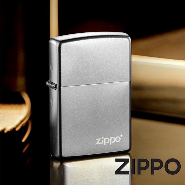 【Zippo】經典磨砂標誌防風打火機(美國防風打火機)