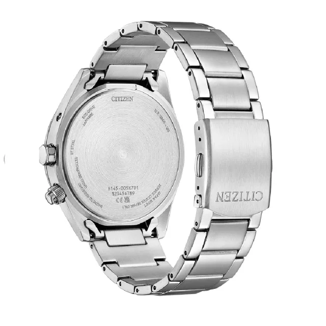 【CITIZEN 星辰】不鏽鋼綠面電波對時男錶/43mm(CB0270-87L)