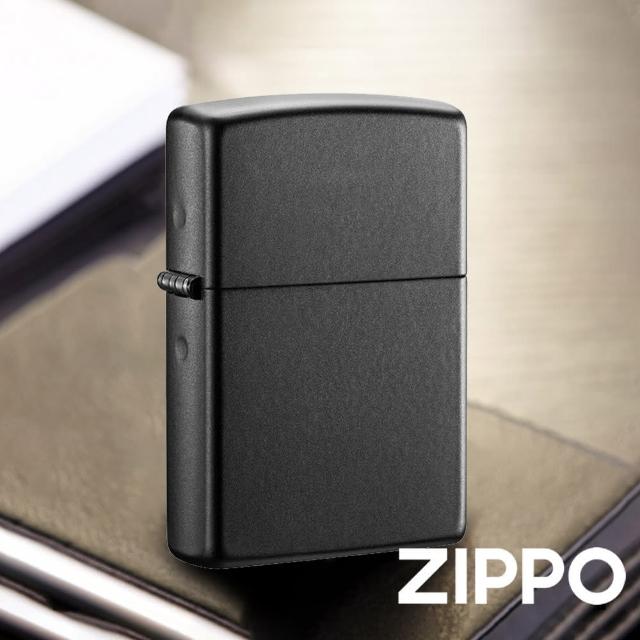 【Zippo】黑啞漆-素面防風打火機(美國防風打火機)