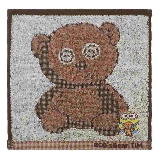 【Marushin 丸真】皮克斯 神偷奶爸 刺繡純棉小方巾 小小兵 提姆熊