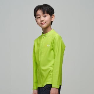 【國家地理服飾官方旗艦】童裝 圖案拉鍊防曬衣 - 青色(戲水必備/UPF 50+)