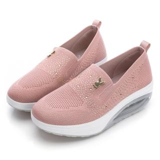 【PLAYBOY】PLAYBOY 銀河閃鑽 抗震增高氣墊鞋-粉-PY0052
