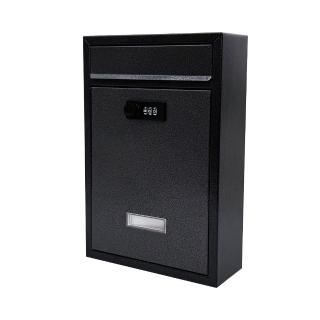 【固得家俬】高品質 密碼 鐵灰 戶外漆 信箱 簡約 歐式 信箱 意見箱 壁掛式(密碼 鐵灰)