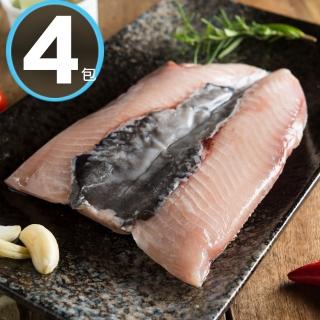 【華得水產】去刺蝨目魚肚4片組(250-280G/海水養殖)