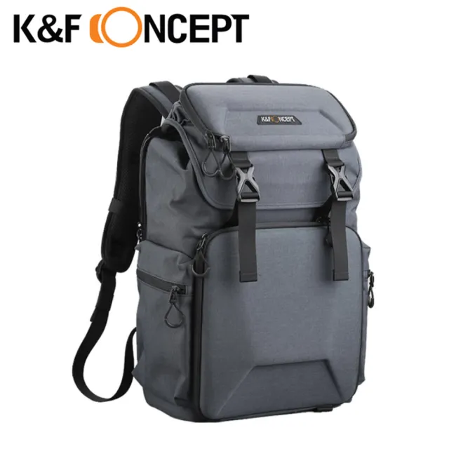 【K&F Concept】新休閒者 專業攝影單眼相機後背包 防撞防水 灰色 體積25L容量22L(KF13.098V5)